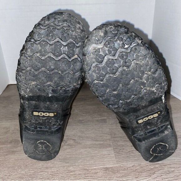 Bogs Womens Alex Waterproof Black Lined Rainboots Boots Size 8 Fold Over - Picture 6 of 6